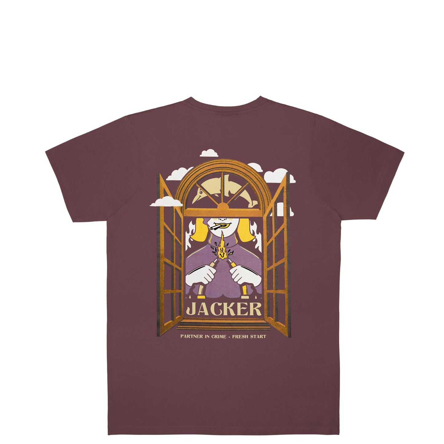Jacker - Fresh Start T Shirt - Brick Jacker