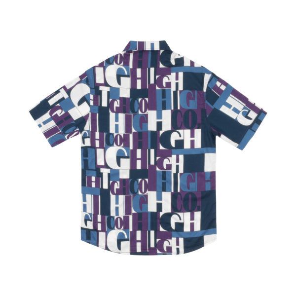 HIGH - Button T-Shirt Mural (Navy)