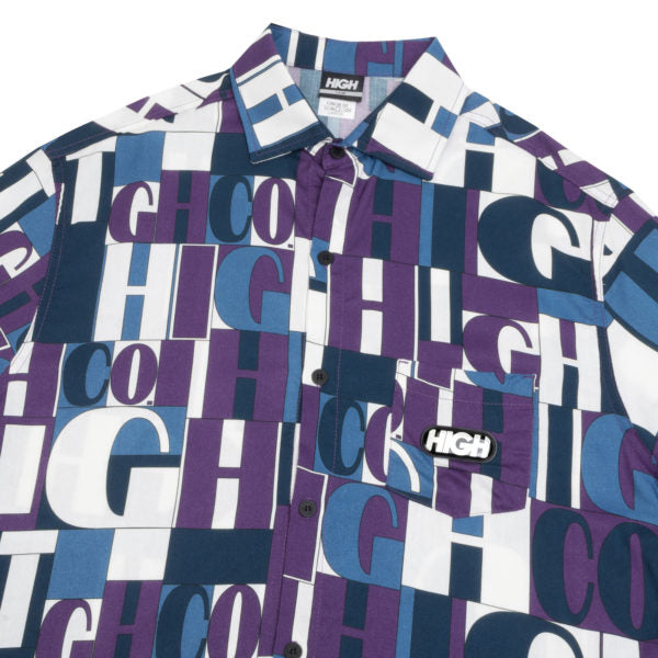 HIGH - Button T-Shirt Mural (Navy)