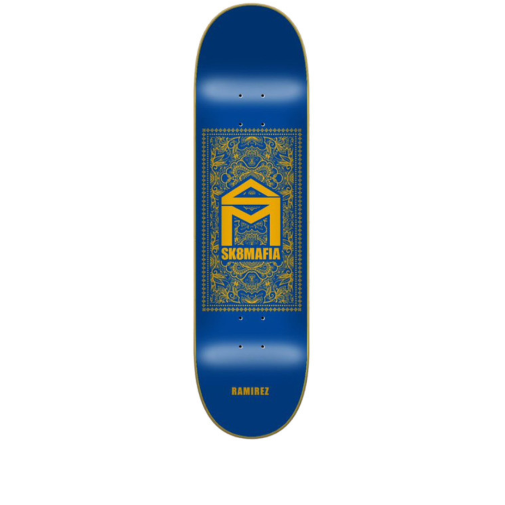 SK8MAFIA - Ramirez Bandana Deck 8.5" (Blue/Yellow) SK8MAFIA