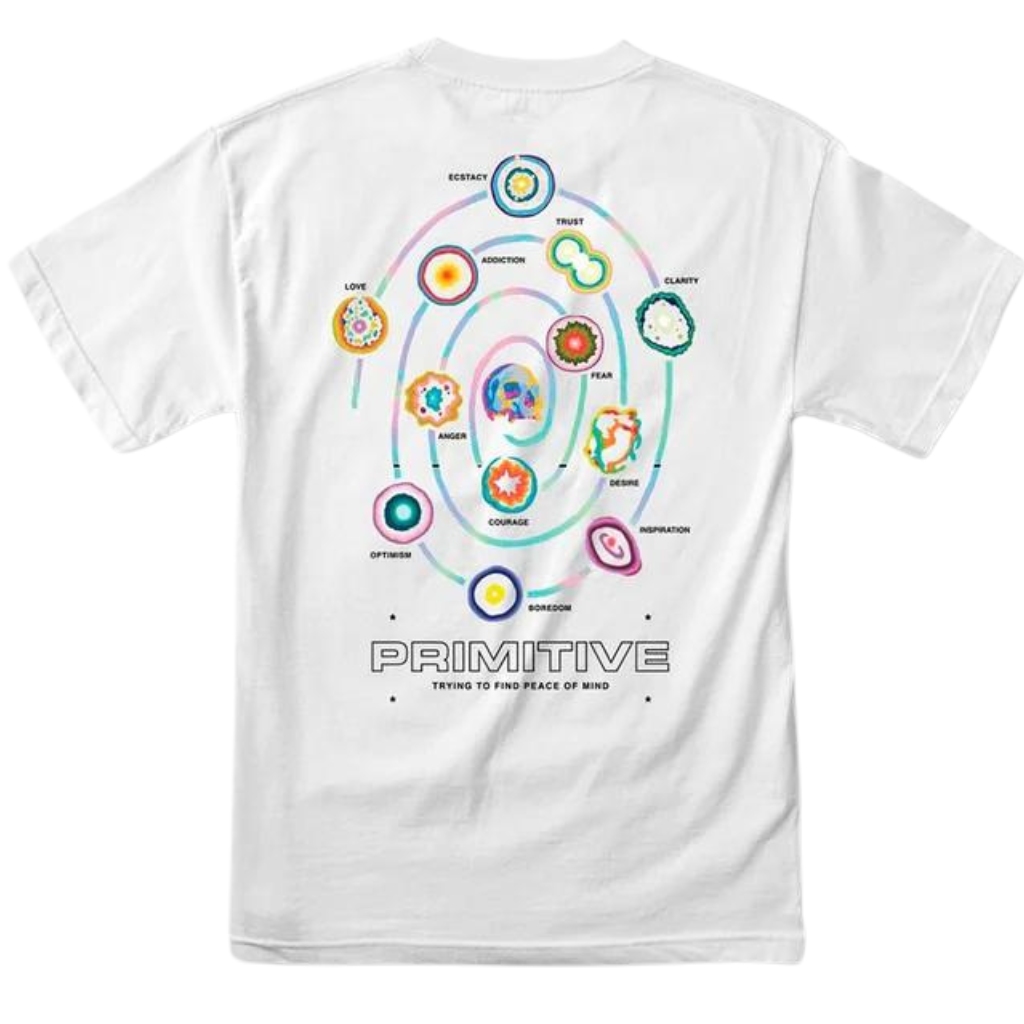 Primitive - High Low Tee - White Primitive Skateboards