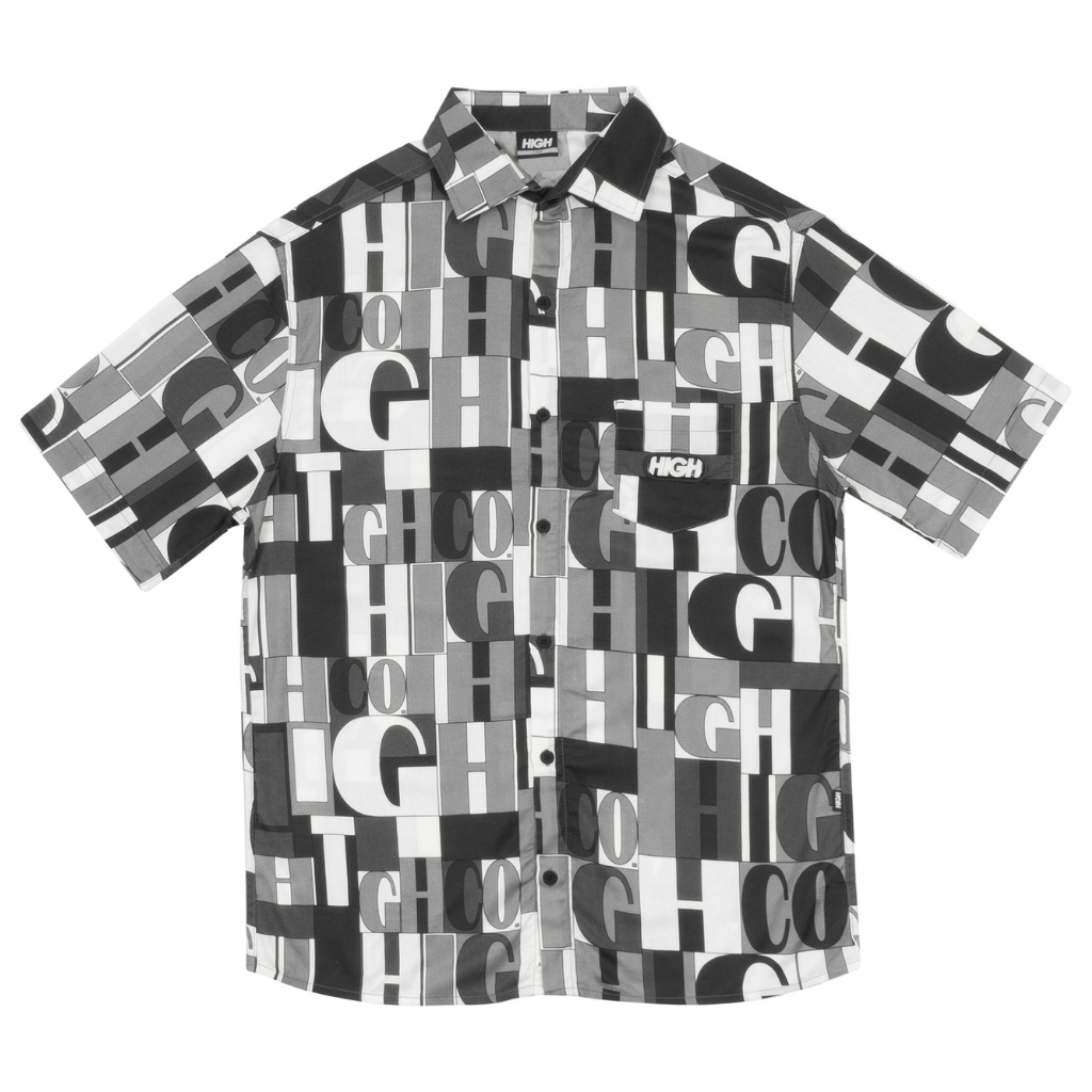 HIGH - Button Shirt Mural Black