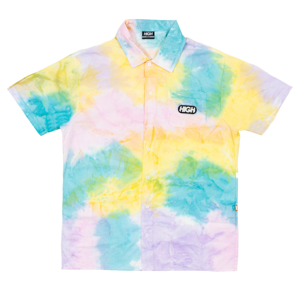 HIGH - Dyed Button T-Shirt (Blue) HIGH