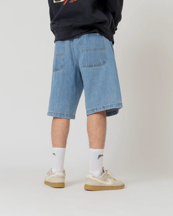 Jacker - Logo Denim Baggy Shorts - Blue