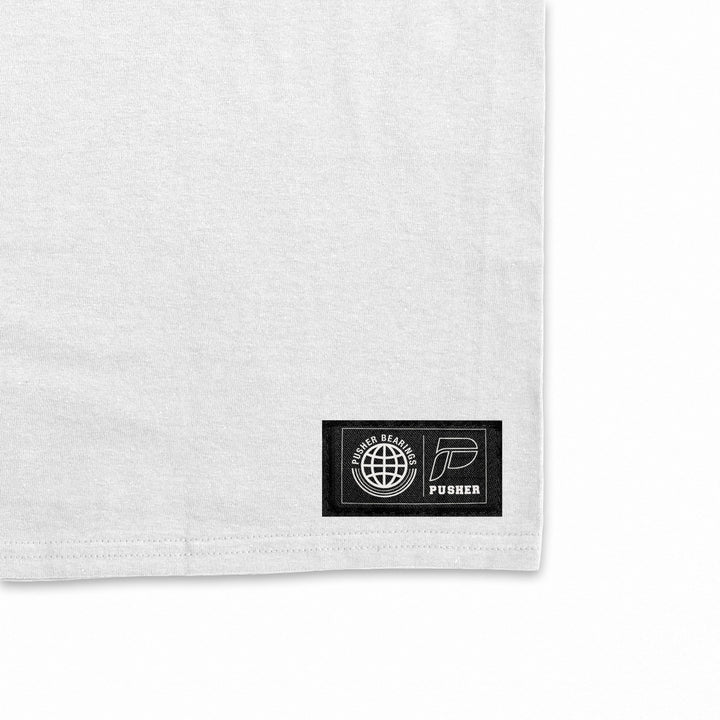 Pusher - Forever T Shirt - White Pusher Bearings