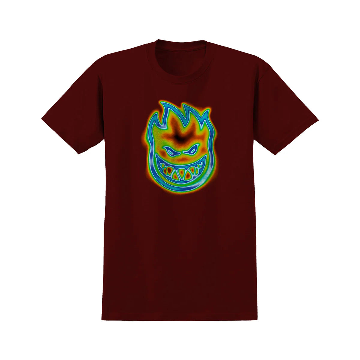 Spitfire Wheels - Radio Active Big Head Tee Burgundy