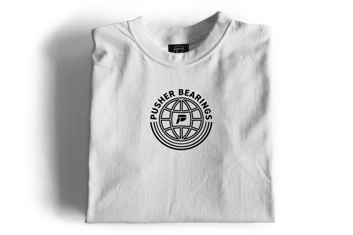 Pusher - Universal T Shirt - White Pusher Bearings