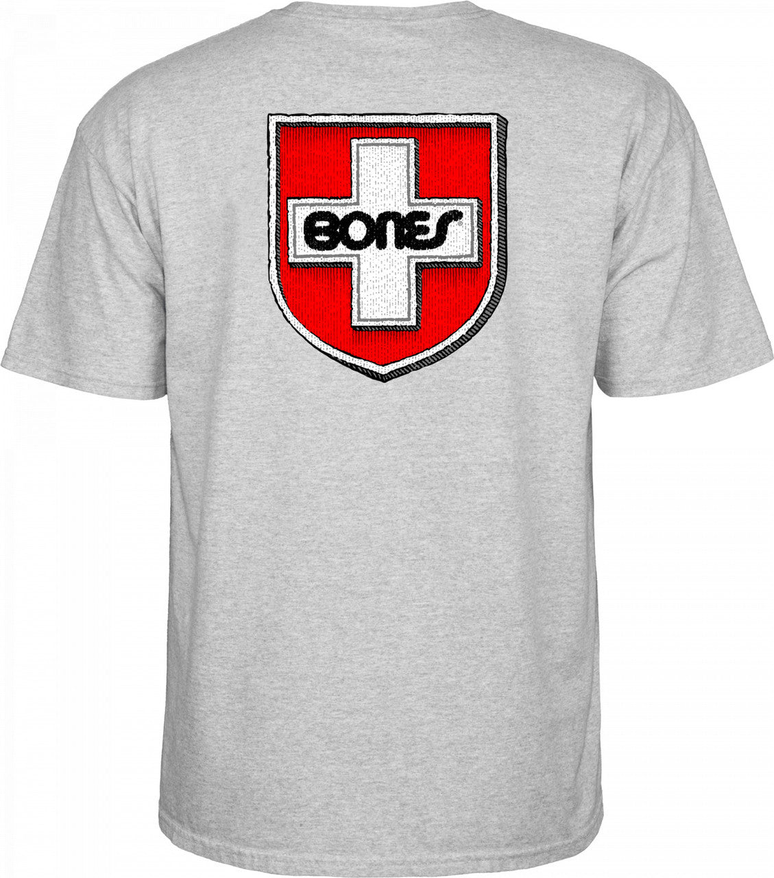 Rollerbones Bones Bearings Swiss Shield T-Shirt Bones Wheels