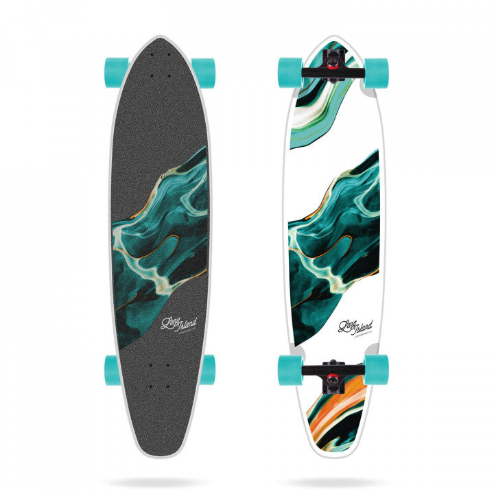 Long Island Teal 37.85″ Kicktail Longboard