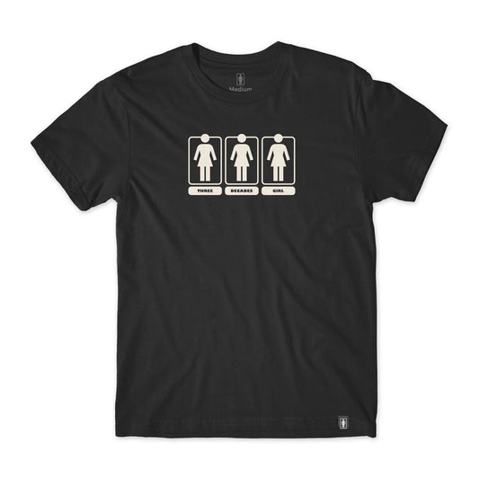 Girl Skateboards - Three Decades OG Tee Black