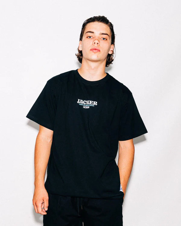 Jacker - No Vacation T-shirt (Black) Jacker