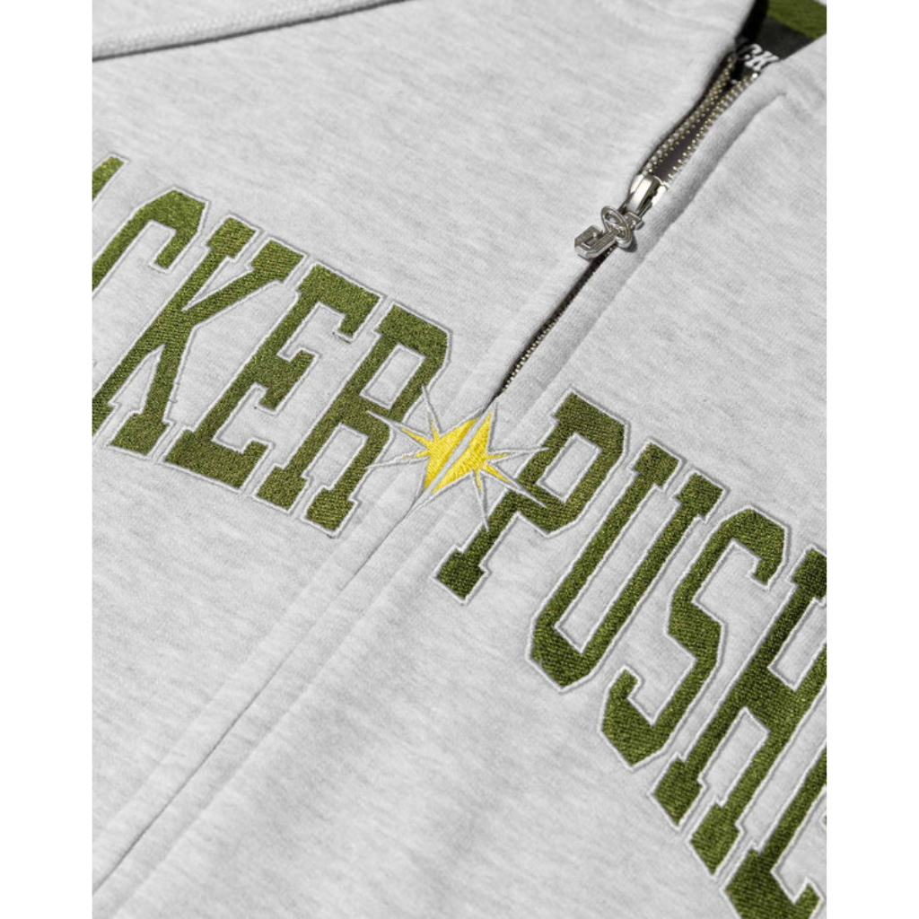 JACKER X PUSHER - HOODIE - HEATHER GREY Jacker