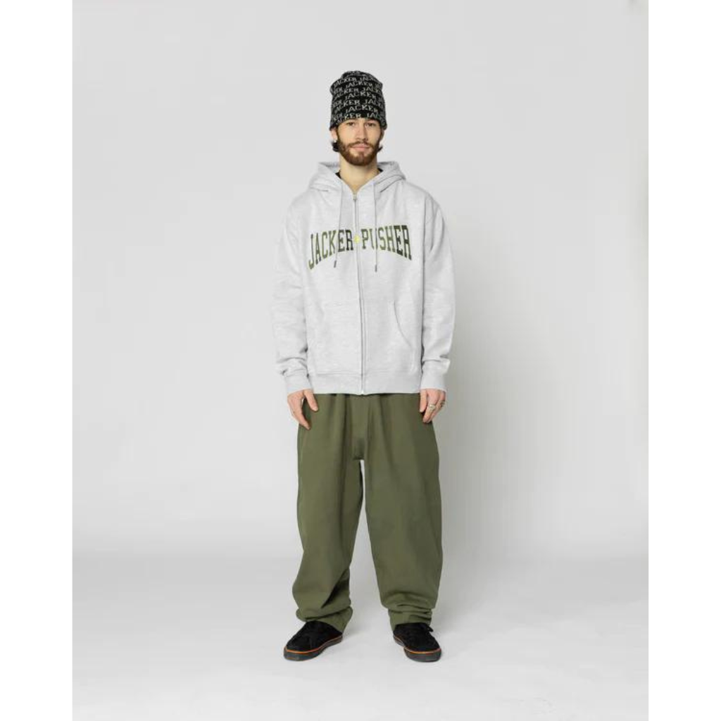 JACKER X PUSHER - HOODIE - HEATHER GREY Jacker