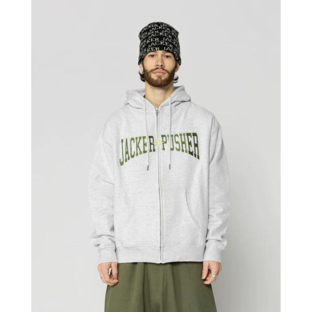 JACKER X PUSHER - HOODIE - HEATHER GREY Jacker