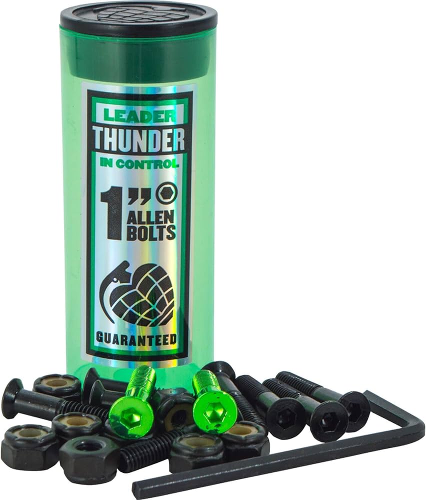 THUNDER ALLEN BOLTS METALLIC GREEN STANDARD 1 INCH Thunder Trucks