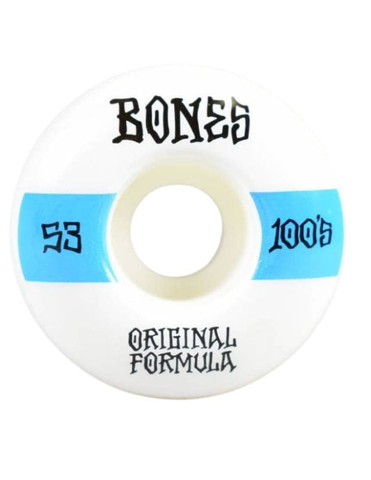 Bones Wheels - 53mm 100A OG Formula V4 Wide White Wheels