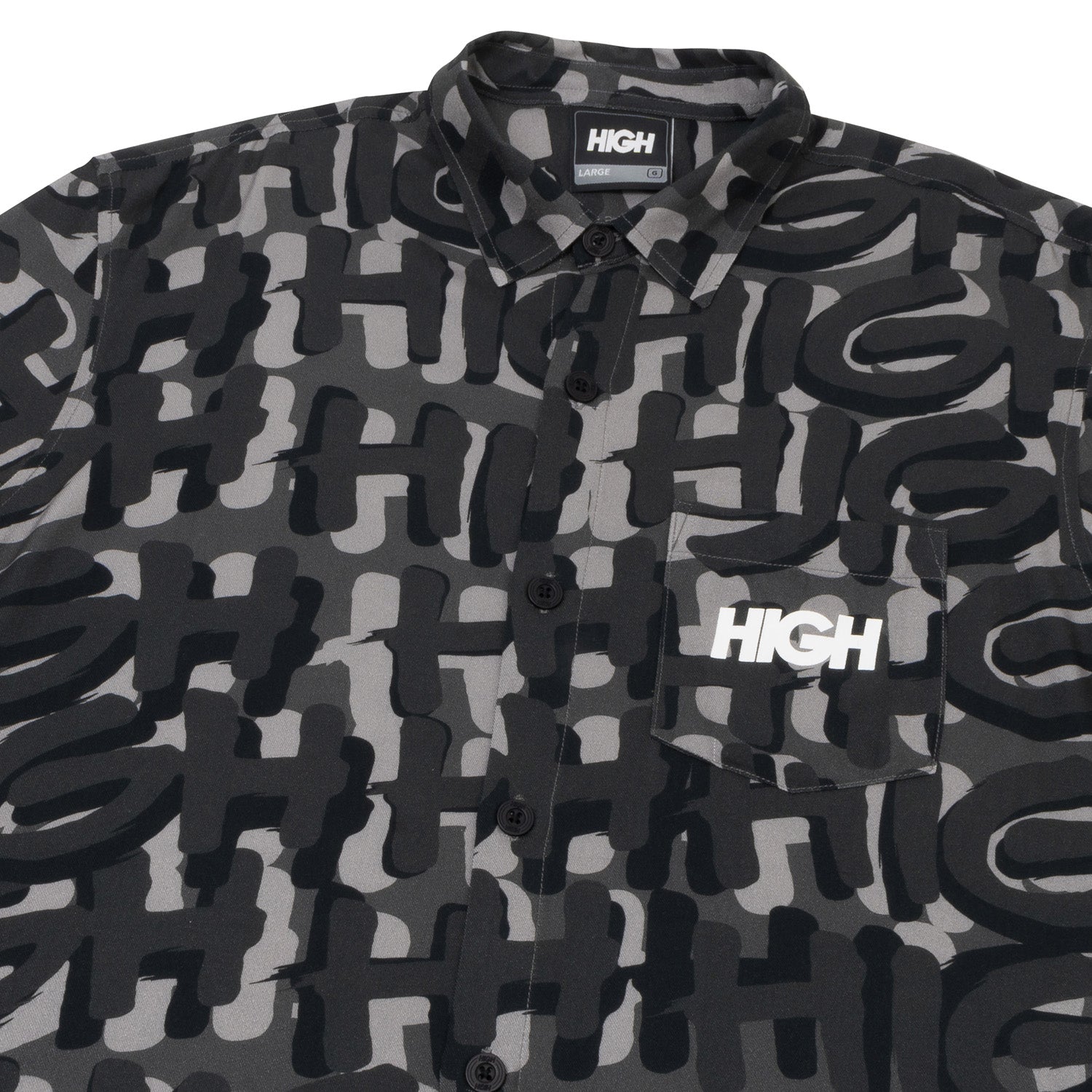 HIGH - Button T-Shirt Hotel (Black) HIGH COMPANY
