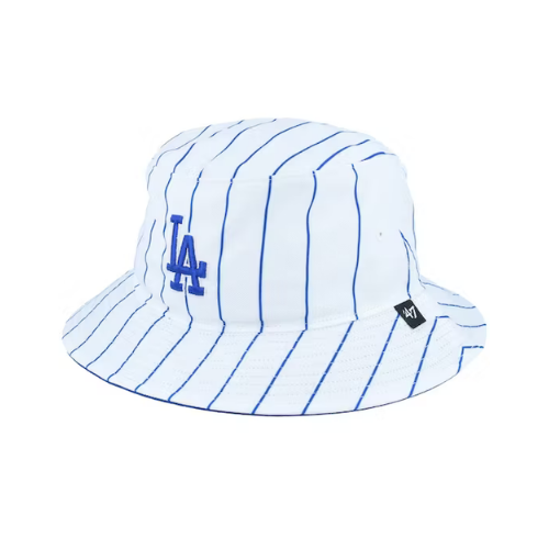 Bucket Hat 47 Brand - Pinstriped Los Angeles Dodgers MLB (White/Royal Blue)