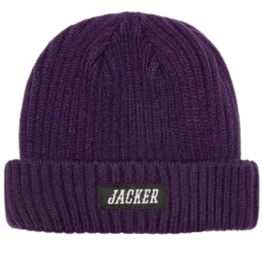 Jacker - Team Logo - Short Beanie - Purple Jacker