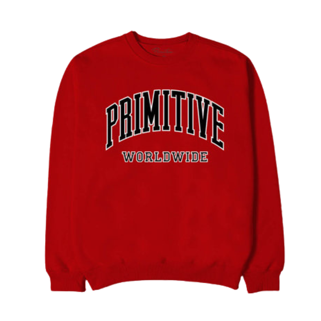 Primitive - Worldwide Crewneck - Scarlet Primitive Skateboards
