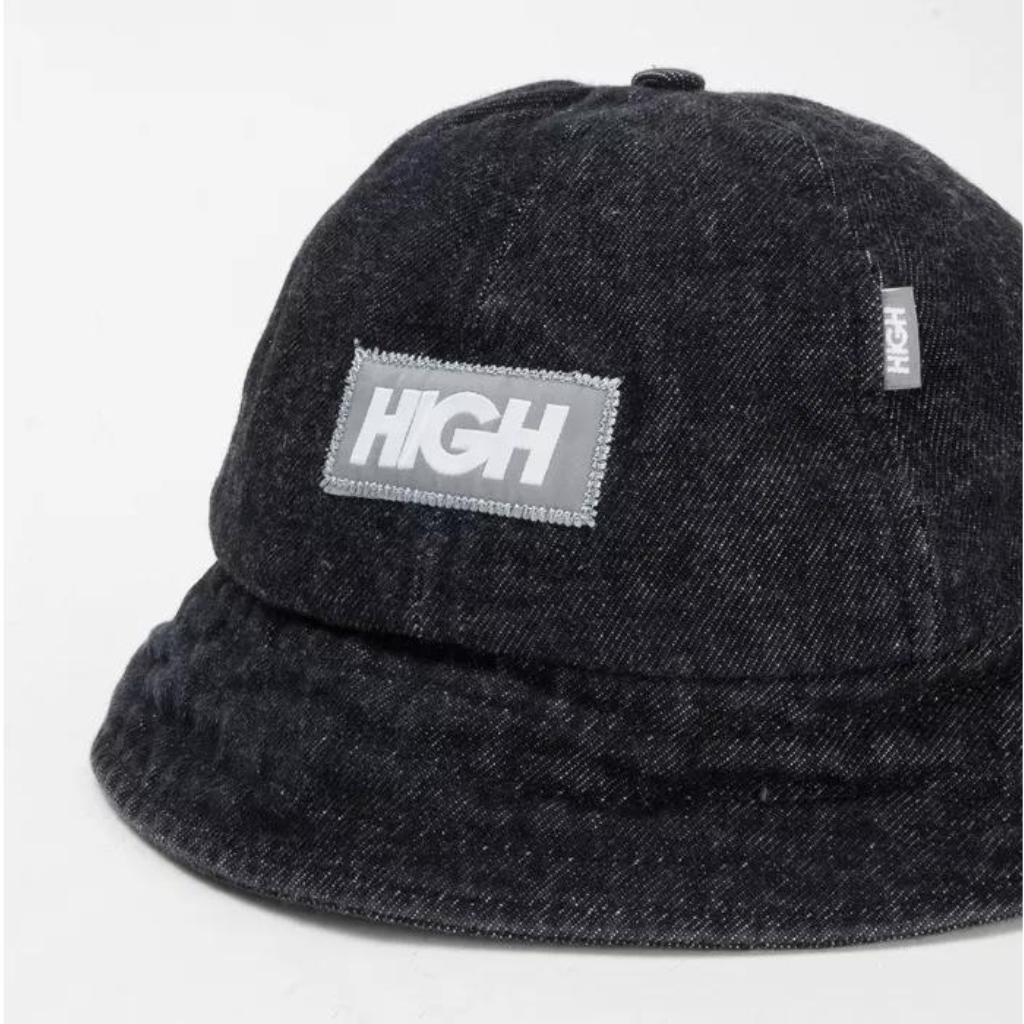High - Bucket Hat Bleached Rounded - Black HIGH COMPANY