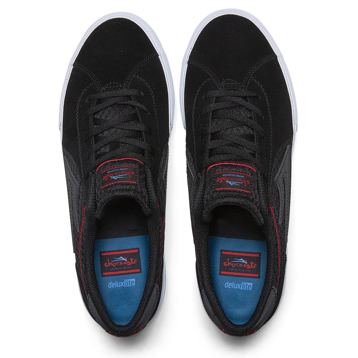 Lakai x Chocolate Flaco 2 Skate Shoes - Black/Red