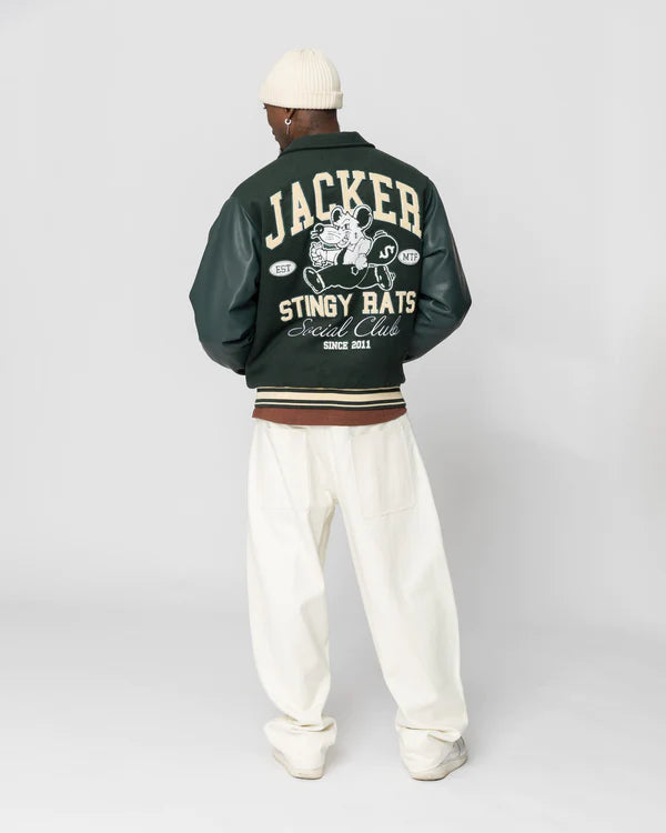 STINGY - VARSITY JACKET - GREEN Jacker