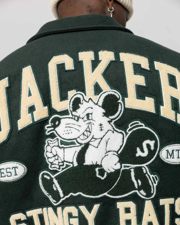 STINGY - VARSITY JACKET - GREEN Jacker
