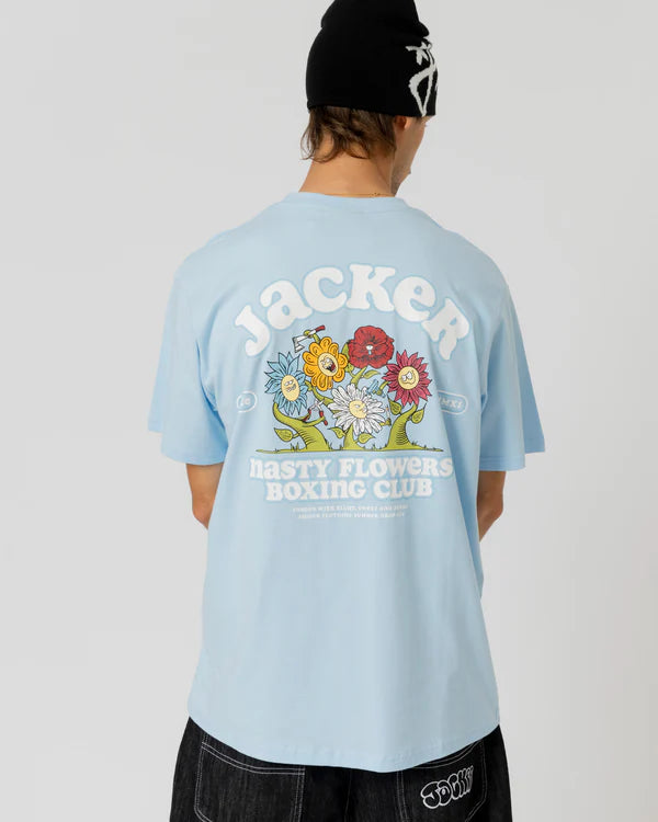Jacker - Fight Flower T-Shirt - Blue