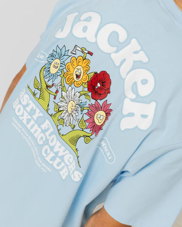 Jacker - Fight Flower T-Shirt - Blue