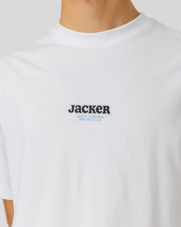 Jacker - Fight Flower T-Shirt - White