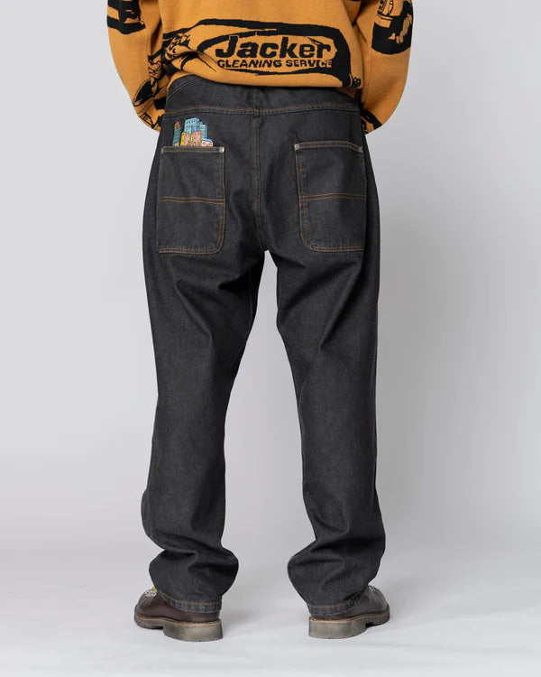 Jacker - City Tour - Denim Baggy Pants - Black Jacker