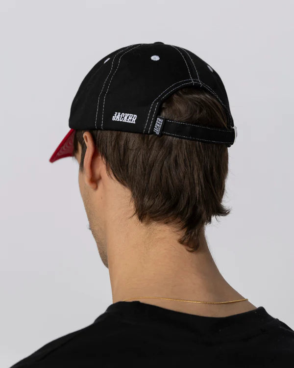 Jacker - Double Jay Cap - Black/Red Jacker