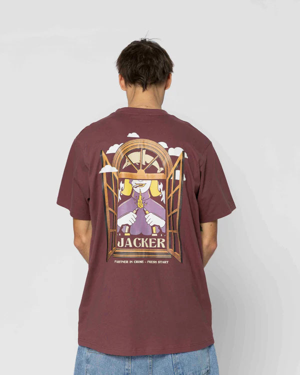Jacker - Fresh Start T Shirt - Brick Jacker