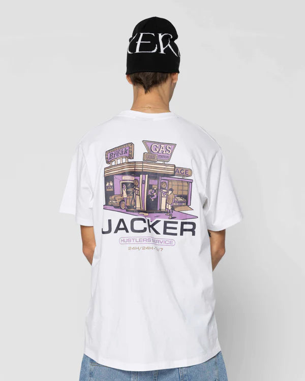 Jacker - Hustler Service - T Shirt White Jacker