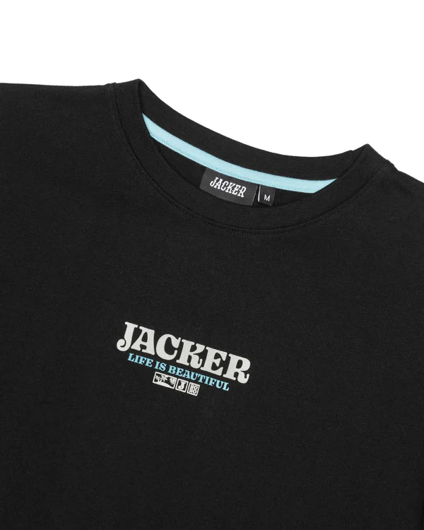 Jacker - No Vacation T-shirt (Black) Jacker