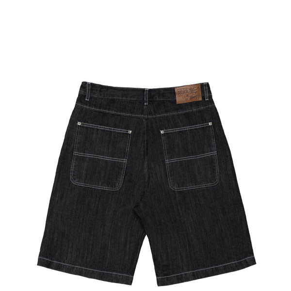 Jacker - Logo Denim Baggy Shorts - Black
