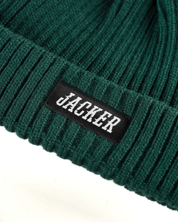 Jacker - Team Logo - Short Beanie - Dark Green Jacker