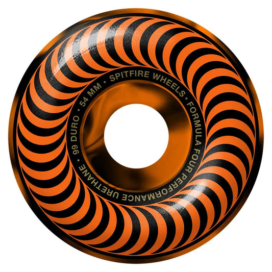 Spitfire Wheels - Formula Four Classic Swirl Black & Orange 52mm 99a