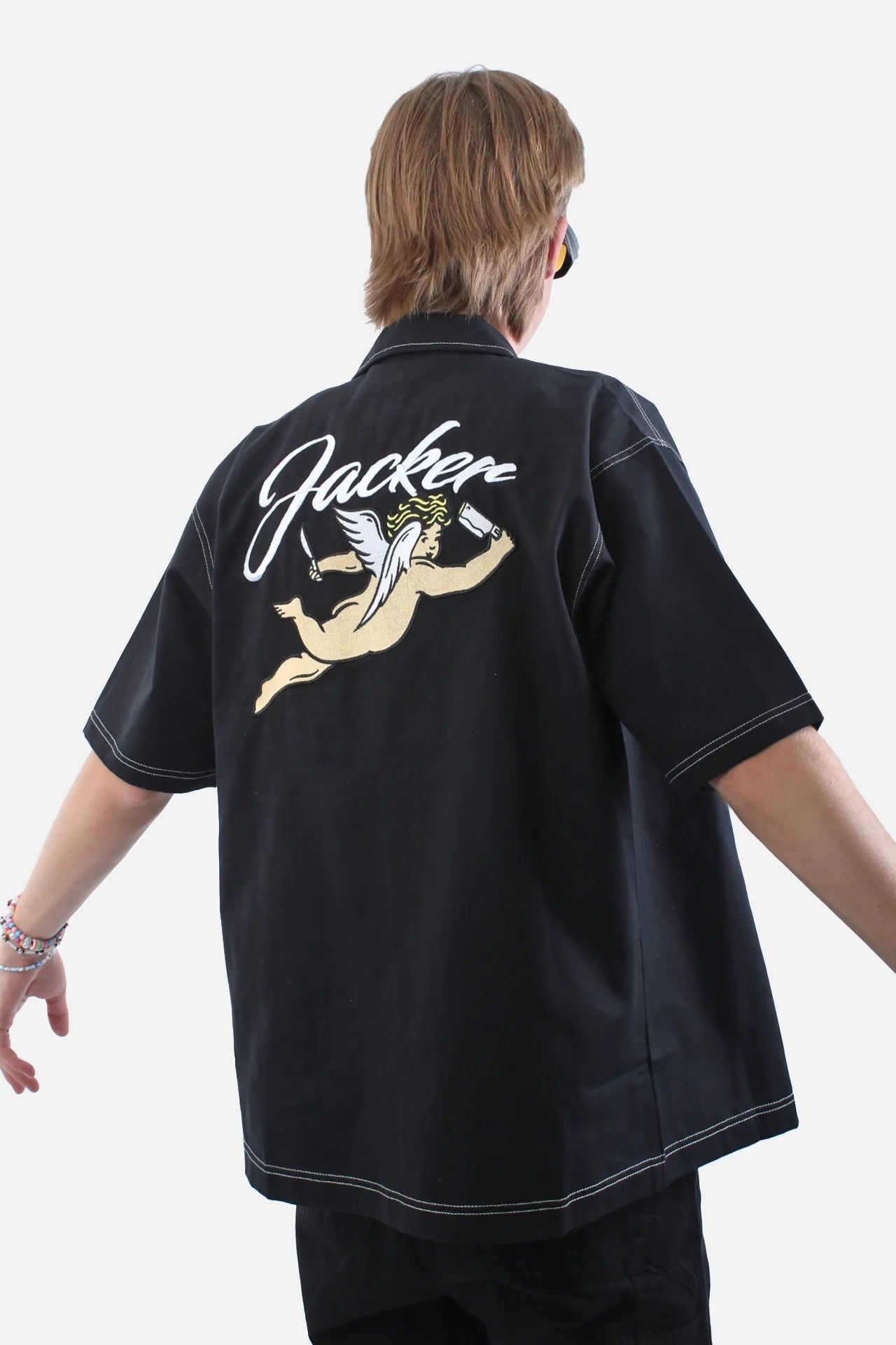 Jacker Angels Zip Shirt Black