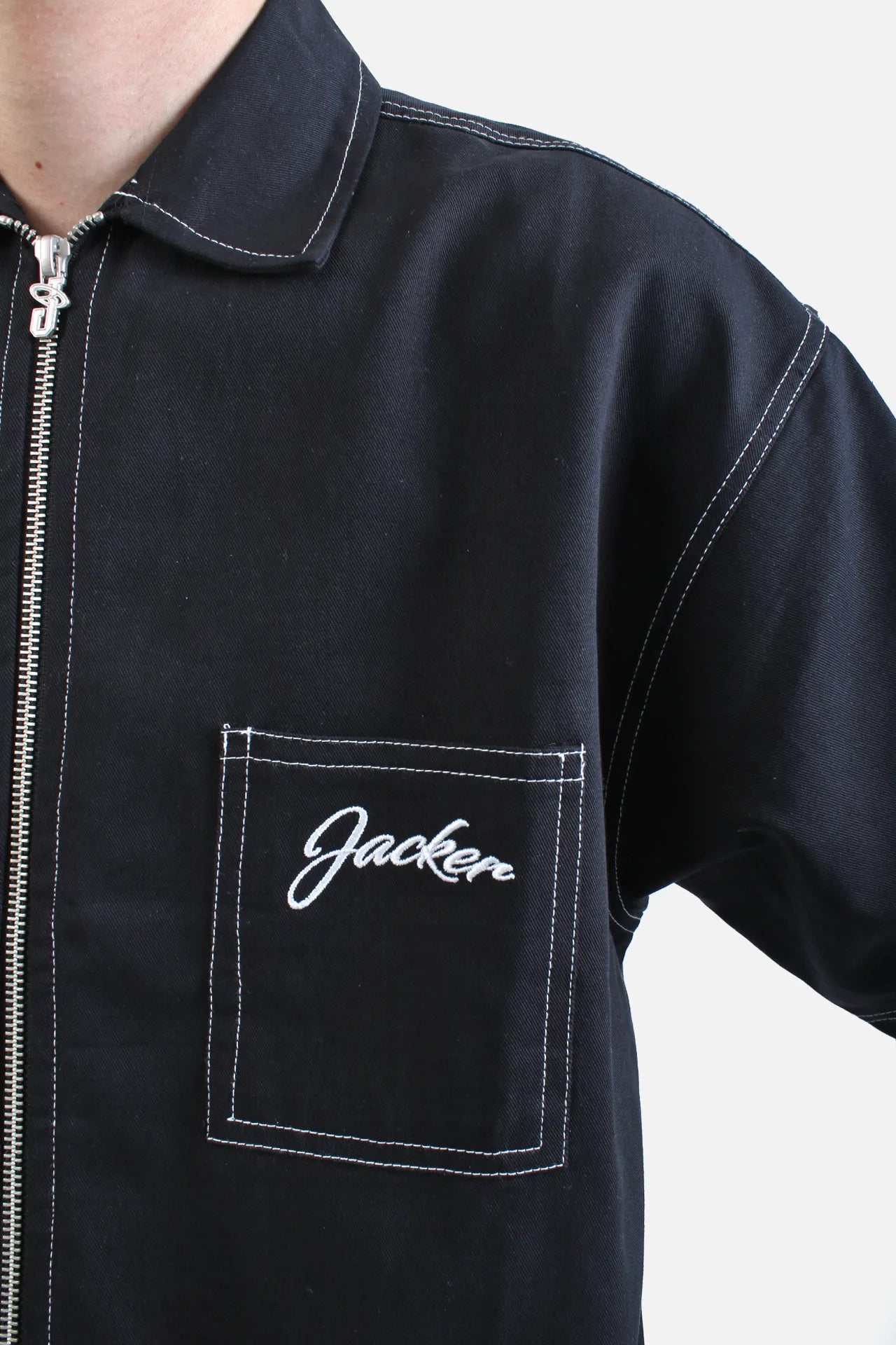 Jacker Angels Zip Shirt Black