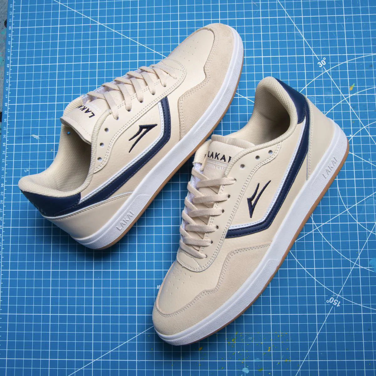 Lakai - Terrace - Cream Navy Suede