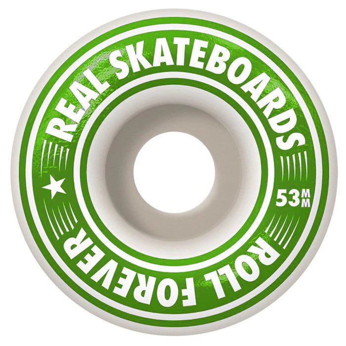 REAL LOGO WHEELS - GREEN 53MM/100A