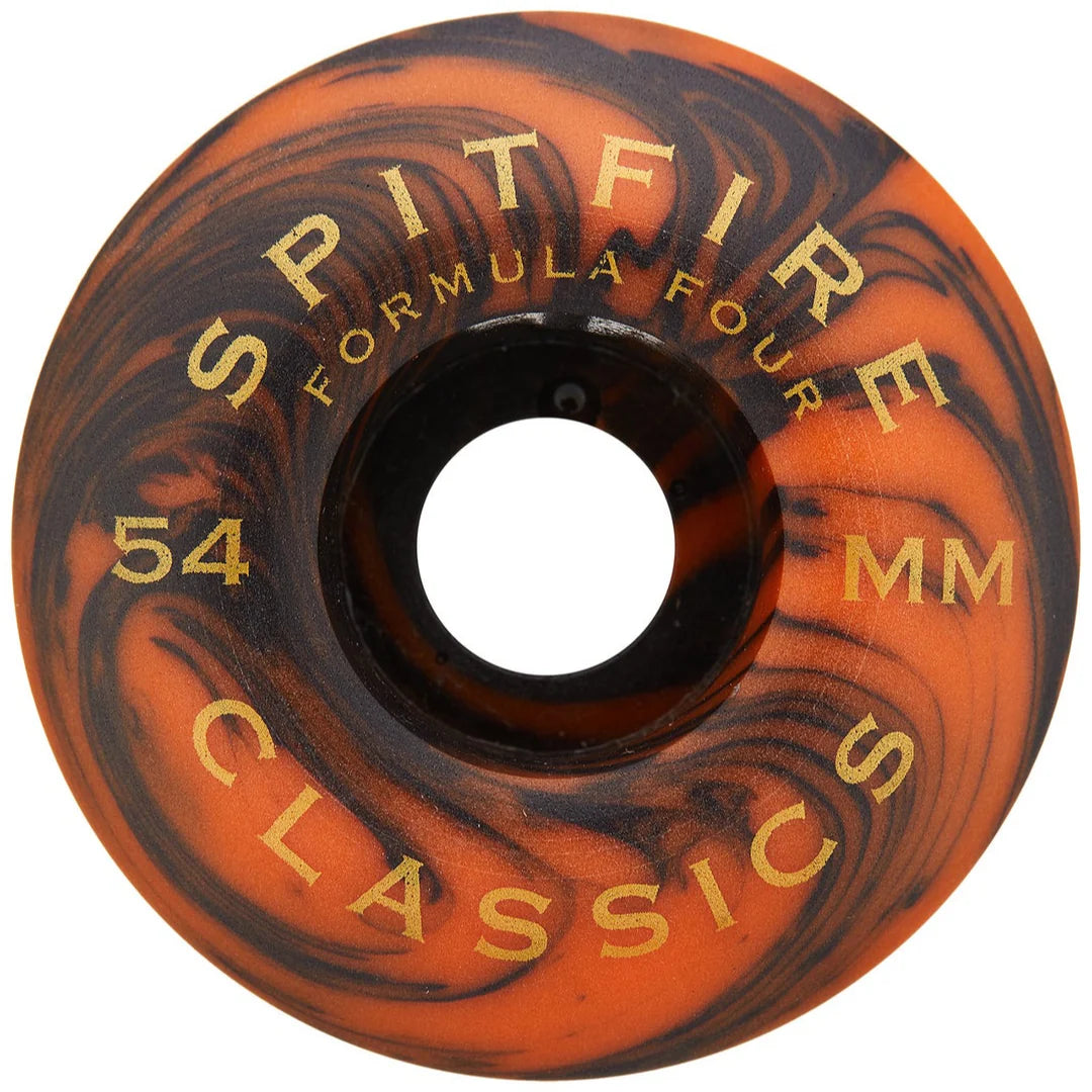 Spitfire Wheels - Formula Four Classic Swirl Black & Orange 52mm 99a