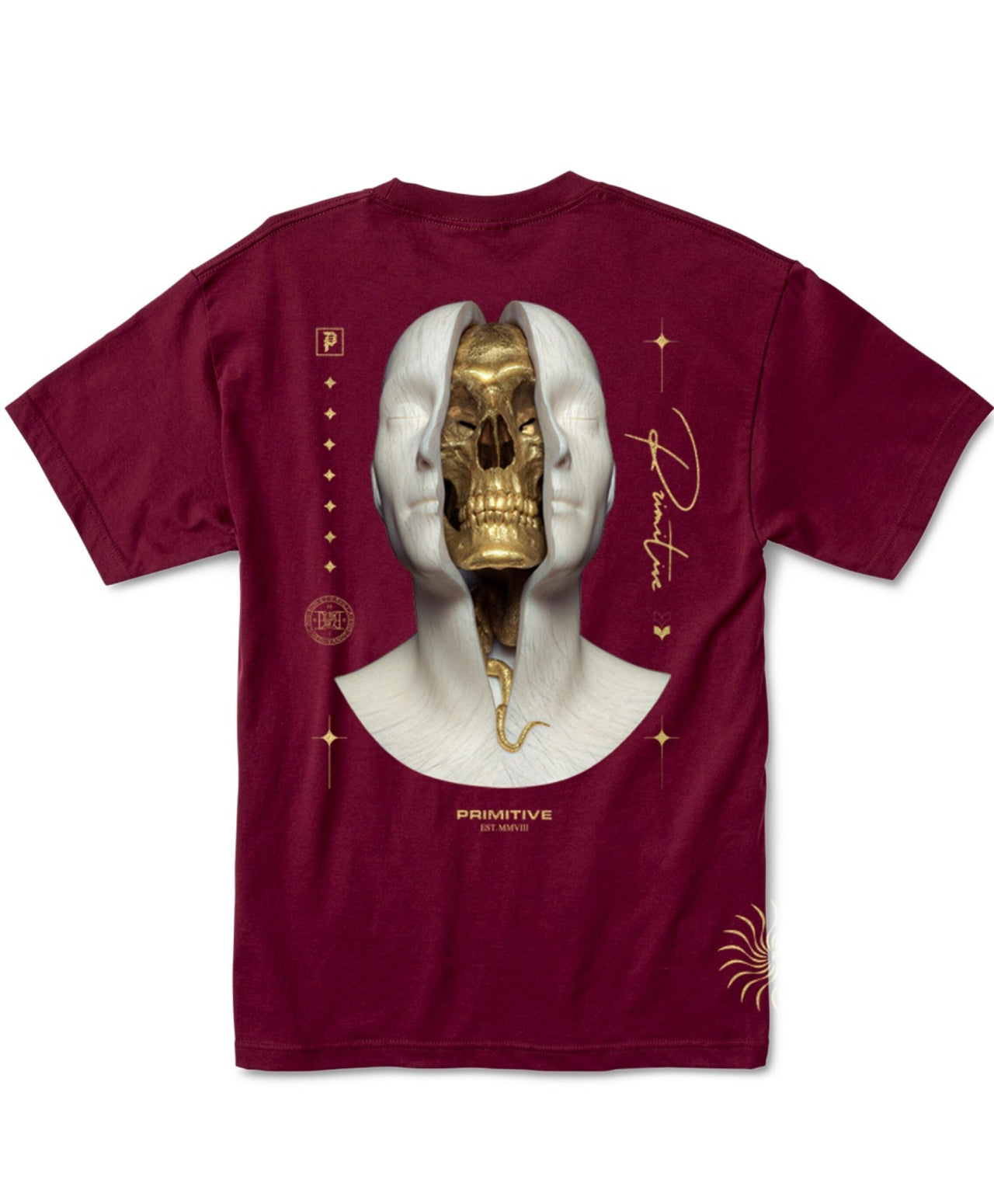 Primitive Gold Pack Imperial Burgundy T-Shirt Primitive