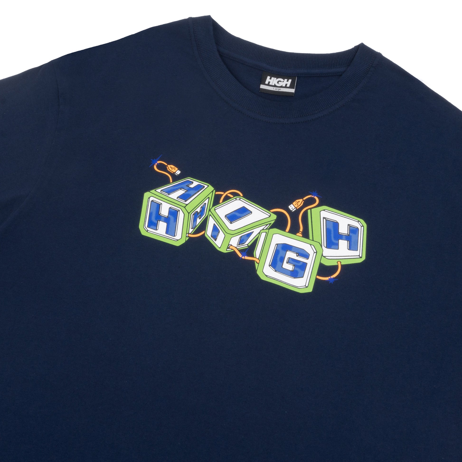 HIGH - T Shirt Plug - Navy HIGH